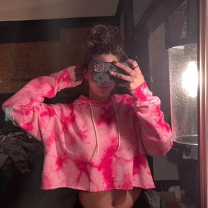 Pink tie dye sweatshirt